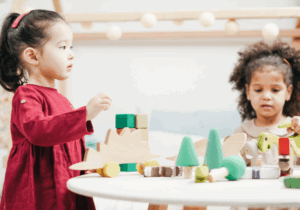 kids playing at preschool